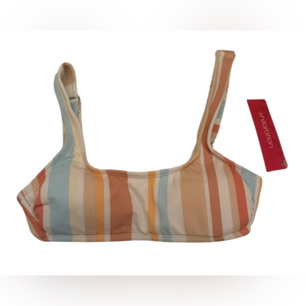 Xhilaration Vibrant Multicolored Striped Bikini Top Size XS (00) NWT